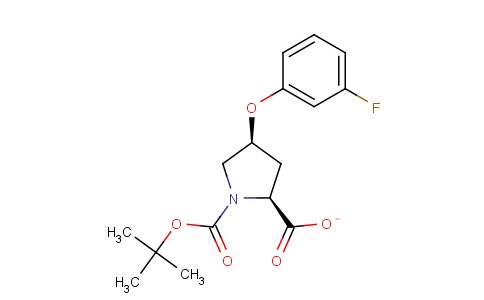 1,2-Pyrrolidinedicarboxylic acid, 4-(3-fluorophenoxy)-, 1-(1,1-dimethylethyl) ester, (2S,4S)-